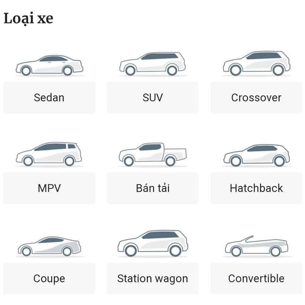 các loại xe phổ thông